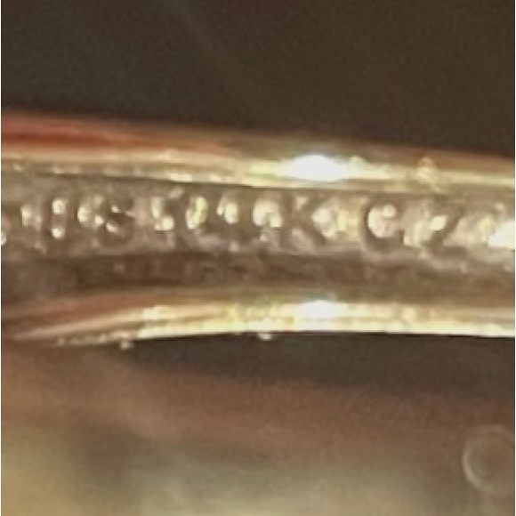 Fabulous Large CZ Cushion Cut Ring in 14K Size 8.25 - Picture 6 of 7